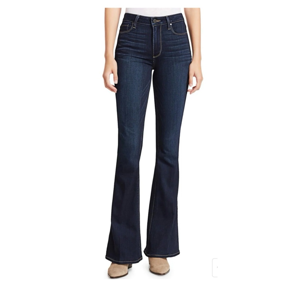 NWOT Anthropologie PAIGE Bell Canyon HR Flare Jeans in AVI  Size 27Petite